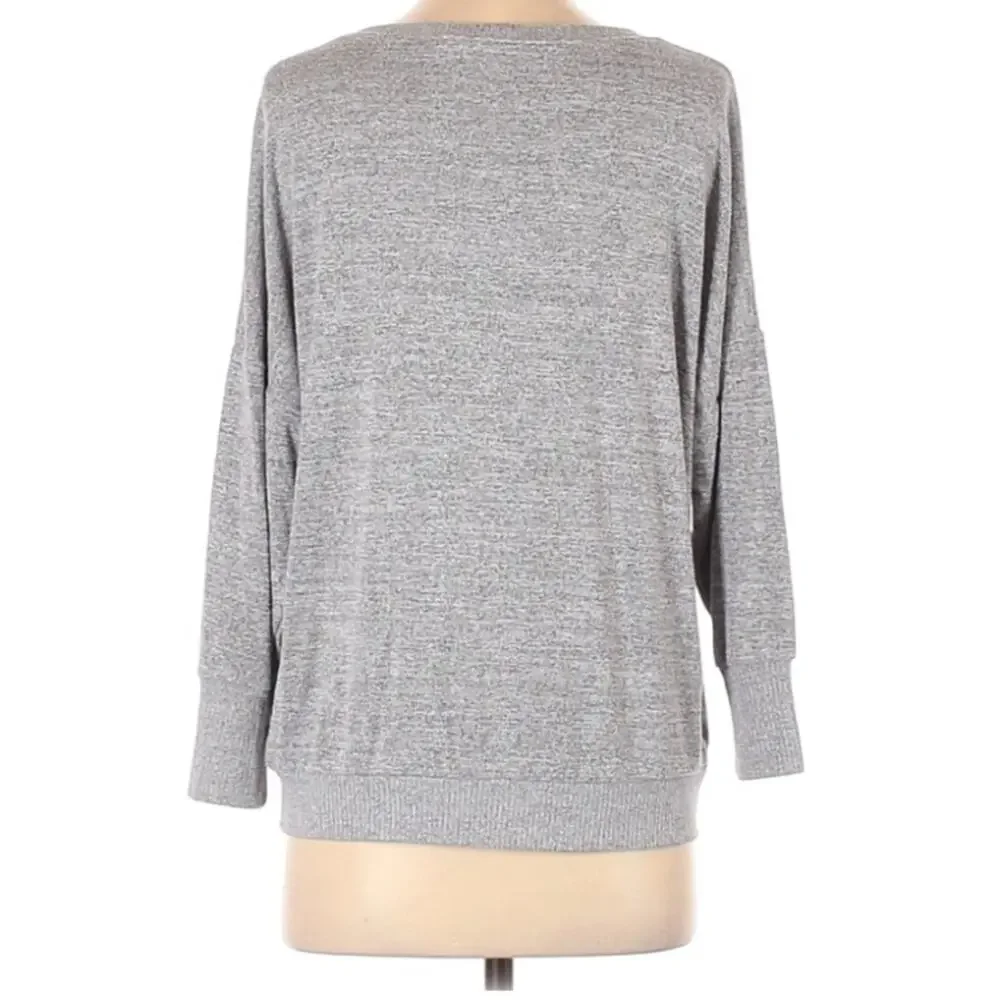 Gap V-Neck Lightweight Sweater Gray Small Womens Classic